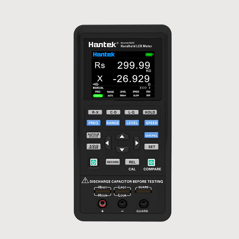 Hantek Digital Handheld LCR Meter Inductance Capacitance Resistance Tester Auto