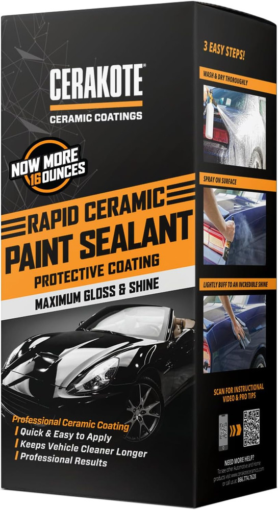 CERAKOTE® Rapid Ceramic Paint Sealant Spray (16 Oz.) - Maximum Gloss & Shine – E