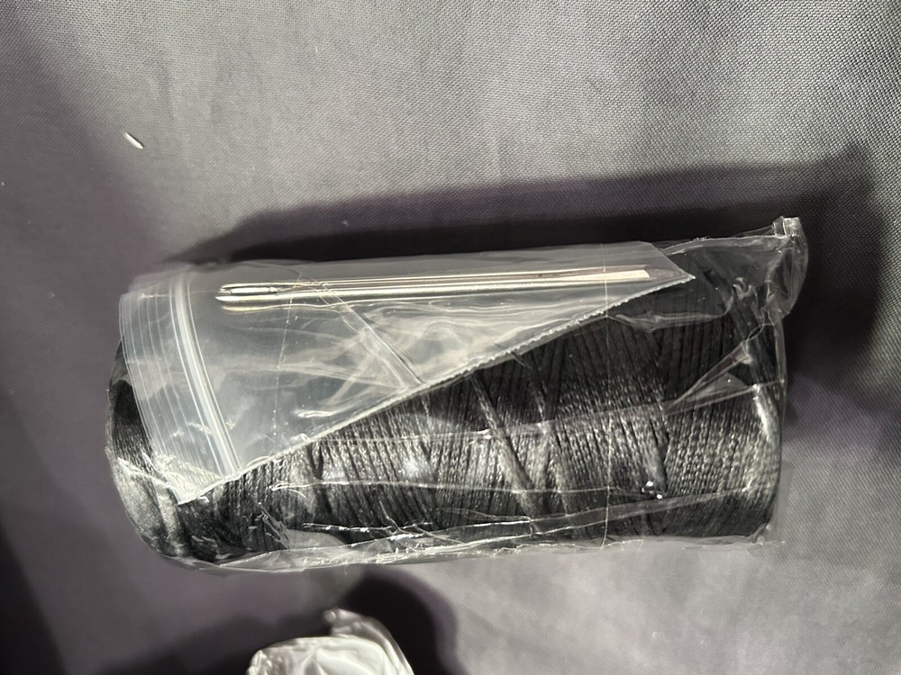 1.2 mm Black Thread With 2 Needles NEW 120m