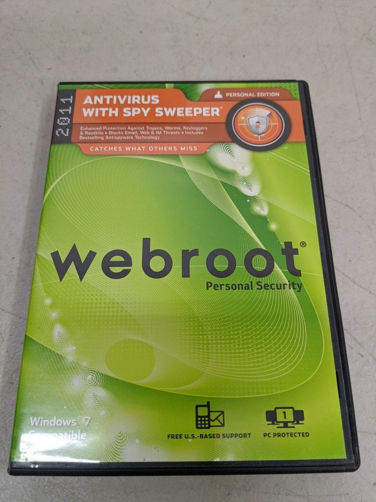 2011 Webroot Antivirus with Spy Sweeper (PC, Personal Edition) o68
