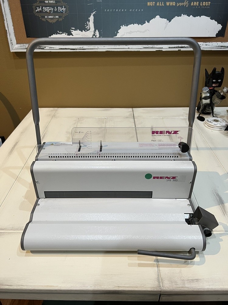 Renz SPB 360 Manual 4:1 Coil/Spiral Notebook Binding Machine Working