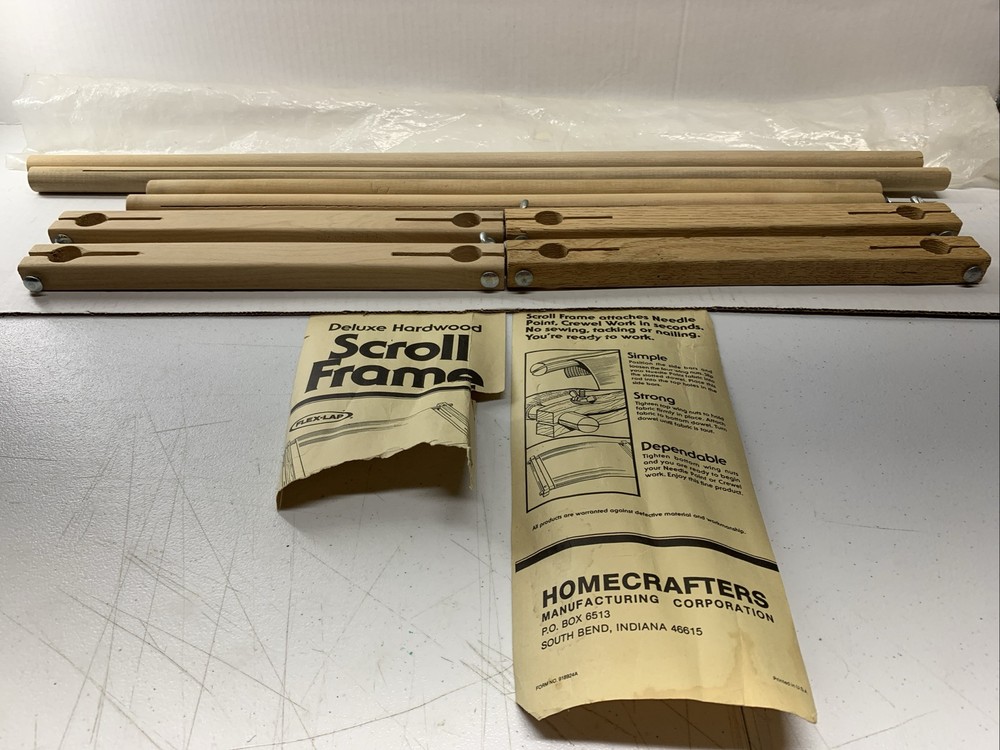 Vintage Deluxe Hardwood Scroll Frame W/ Bag