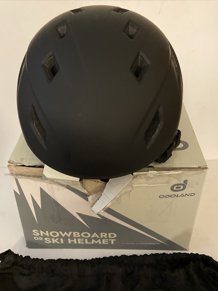 Odoland Ski Helmet And Googles - Black - Size Large