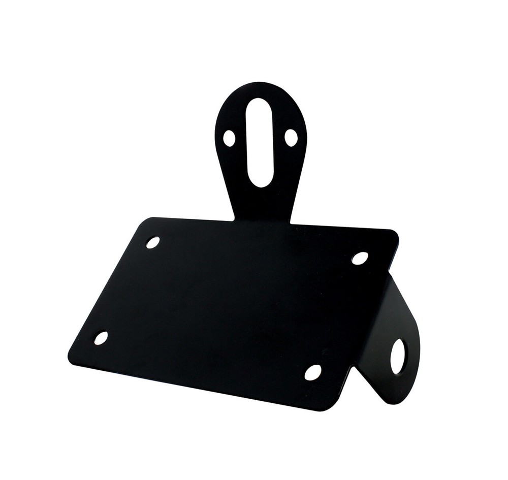 Black "Bobber" Style Horizontal Side Mount Light Bracket