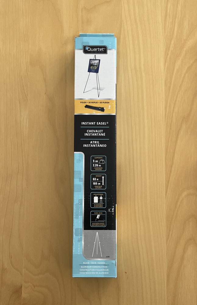 Quartet Instant Easel COMPACT Folding & Portable Model #29E - New - presentation
