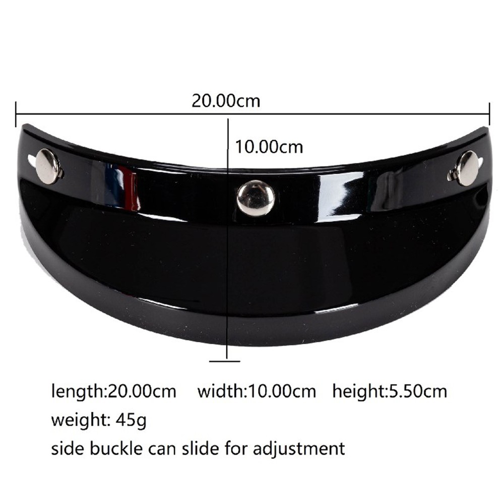 Universal Motorcycle 3 Snap-Button Visor Flip Down Open Face Wind Y4L2