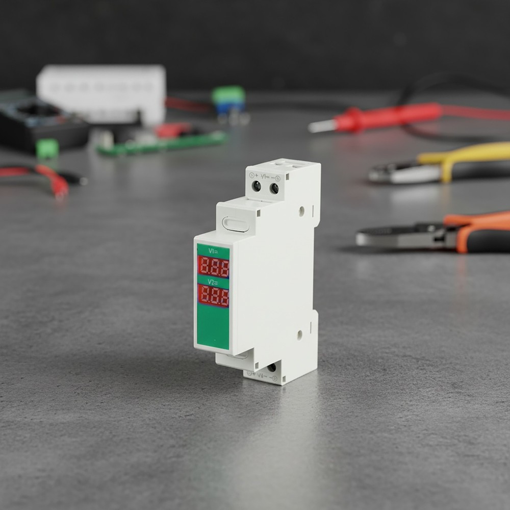 Digital Display Device for Measuring DC Voltages on For Din Rails Efficiently