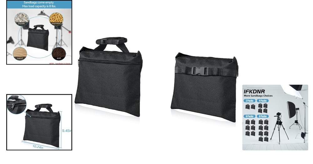 Versatile Heavy Duty Sand Bags for Stabilization - 2 Pack with Easy Use Features