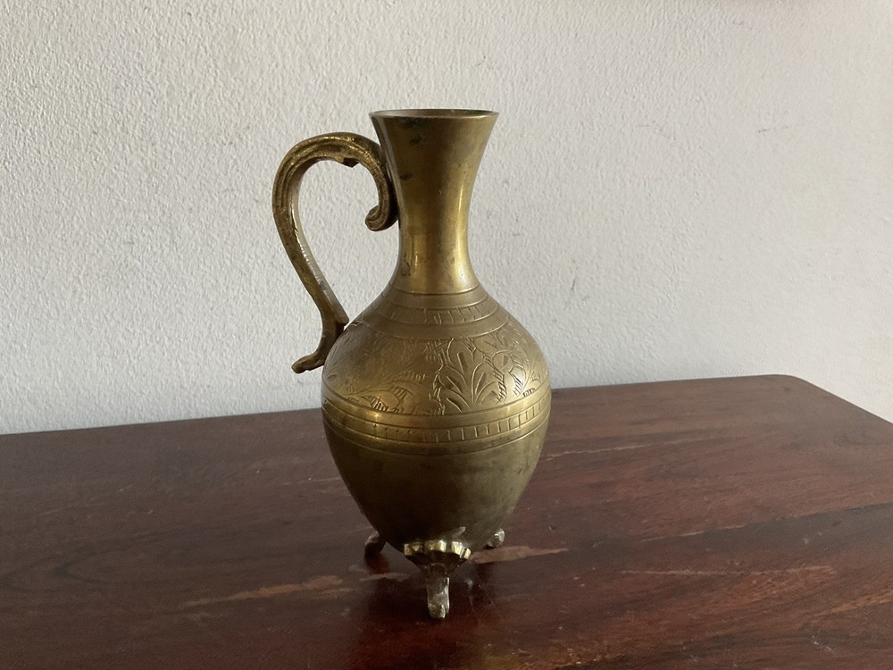 Lovely Vintage Handled Brass Vase/pitcher