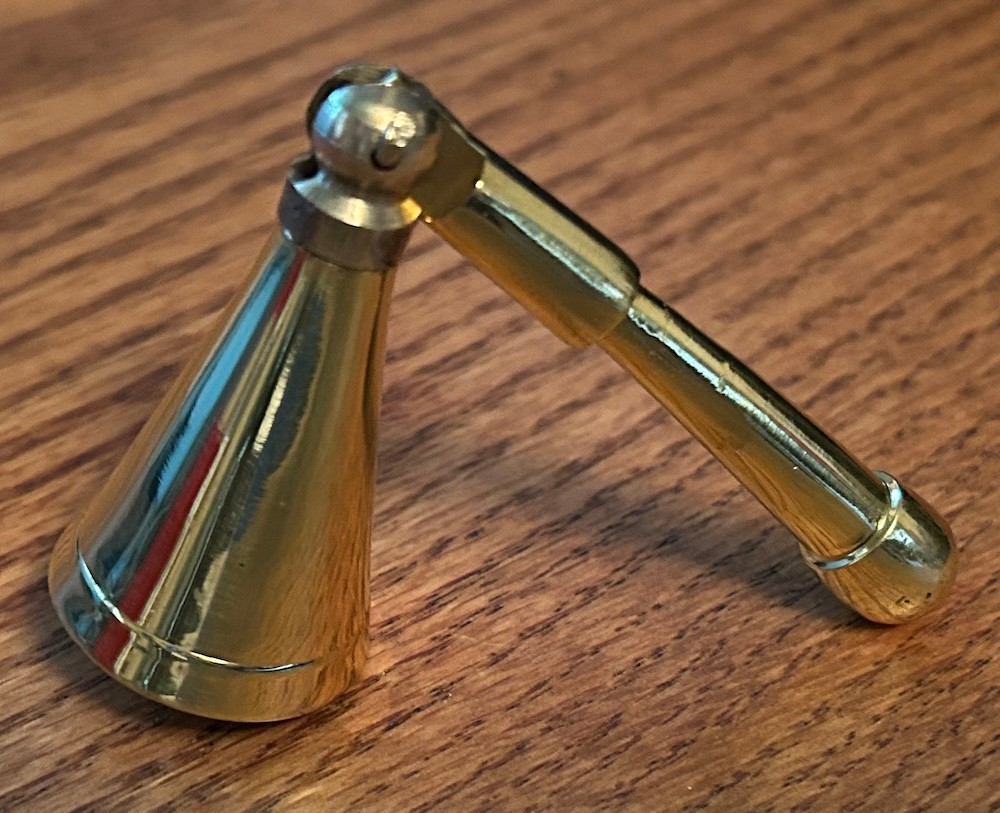 Long-Belled Brass Candle Snuffer!