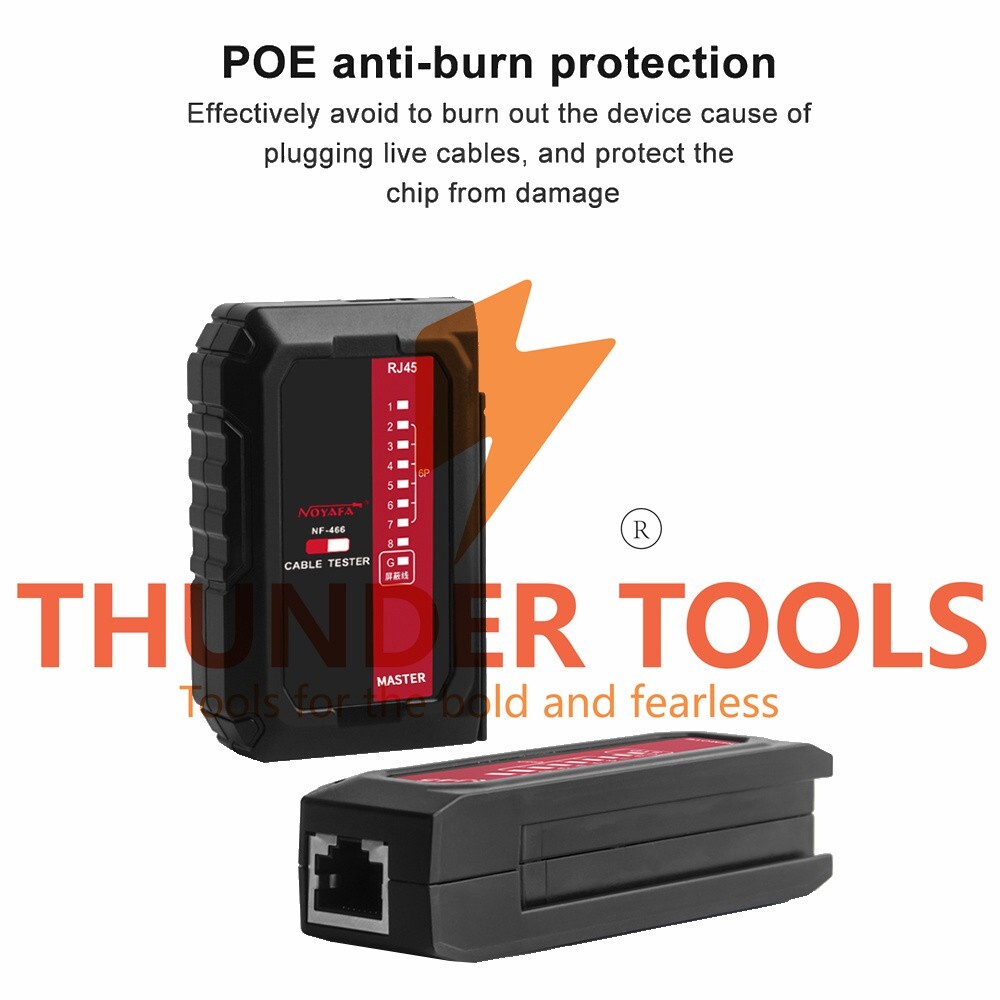 Thunder Tools NOYAFA NF-466 Network Cable Tester POE Wire Checker Launcher