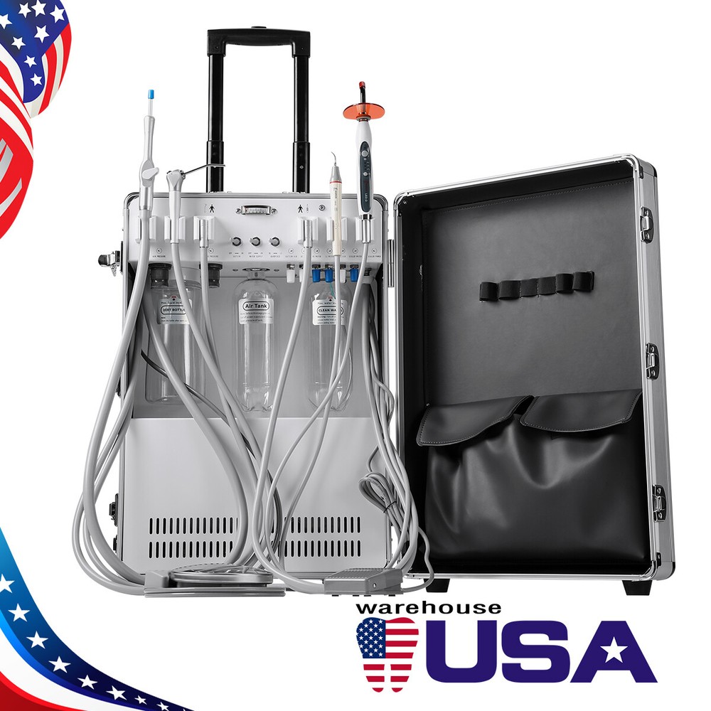 Dental Chair Unit PU Leather Computer &Stool / Dental Unit System Air Compressor