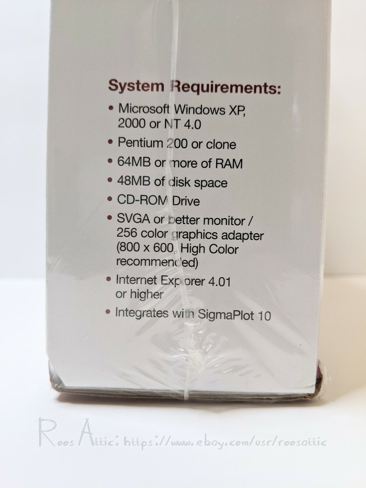 SYSTAT SigmaStat 3.5 Advisory Statistics for Scientist: Windows XP 2000 NT (NEW)