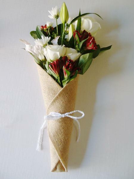 Burlap Bouquets 14" Open x 20-3/4" High (10 Pack)