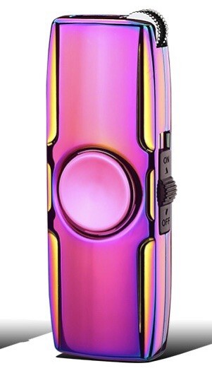 FIDGET SPINNER Twin Flame Jet Torch Lighter Windproof Cigar Refillable RAINBOW
