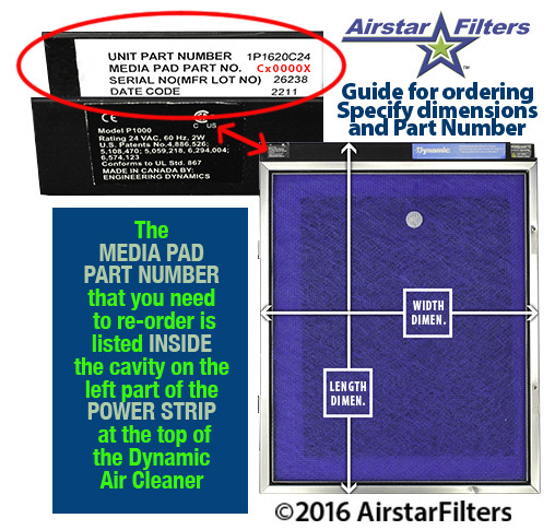 Dynamic C3P2025 20 x 25 Air Filter (3 Pack) Carbon Media