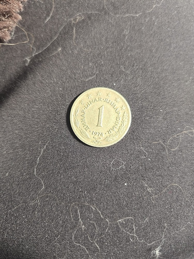 1974 YUGOSLAVIA 1 Dinar Coin