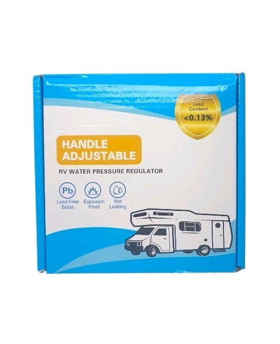 New 1 Pack 3/4" Water Pressure Regulator W/ Gauge Adjustable Handle RV Brass