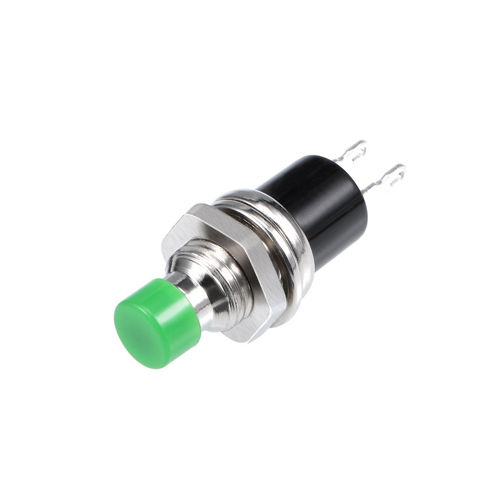 5Pcs,7mm Green Momentary Push Button Switch Round Flat Button SPST NO