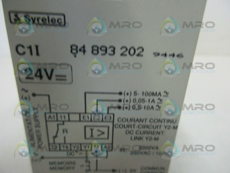 SYRELEC 84-893-202 OVERLOAD RELAY NSMP