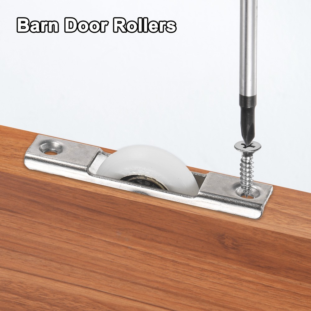 2-Pack Screen Door Rollers, 30mm/1.18" Dia Nylon Single Wheel [White]
