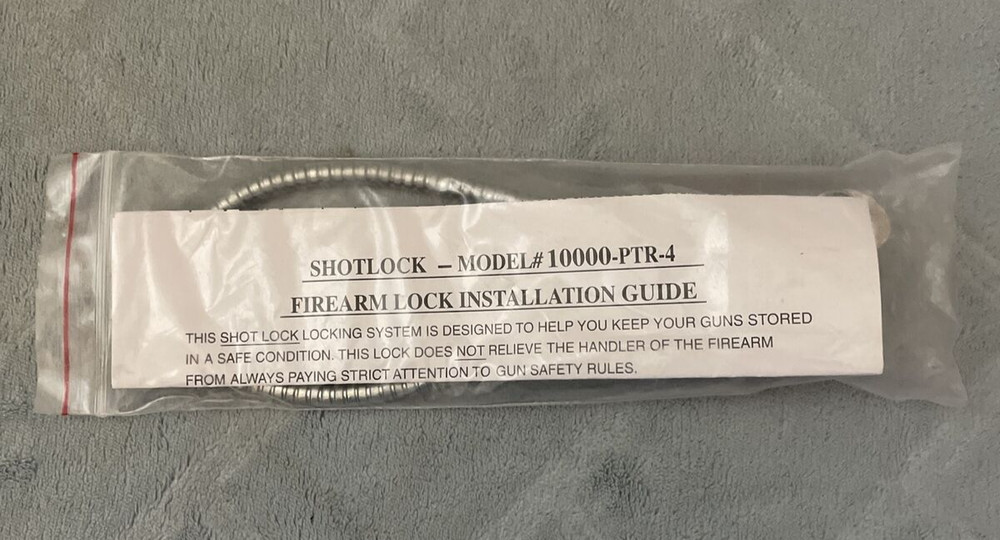 SHOTLOCK Model 10000-PTR-4 Firearm Lock with Installation Guide New
