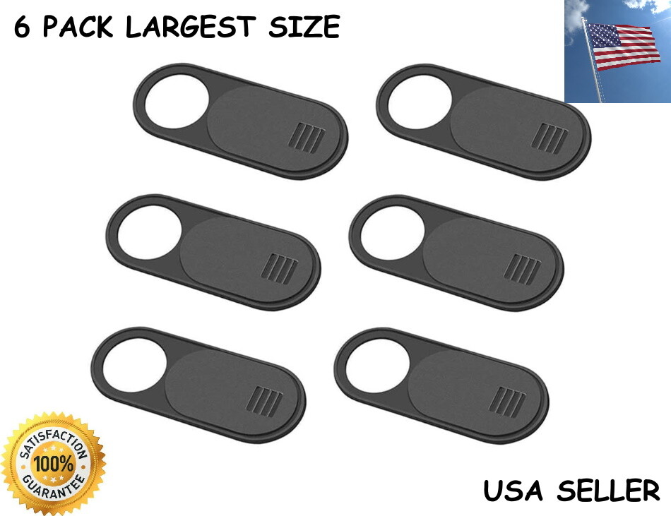 6PC largest size Webcam Cover Slim Slider Camera Shield Privacy Protect Sticker