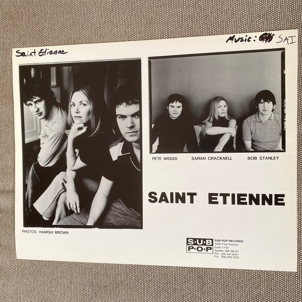 Saint Etienne Press Photo 8x10”. See Description.
