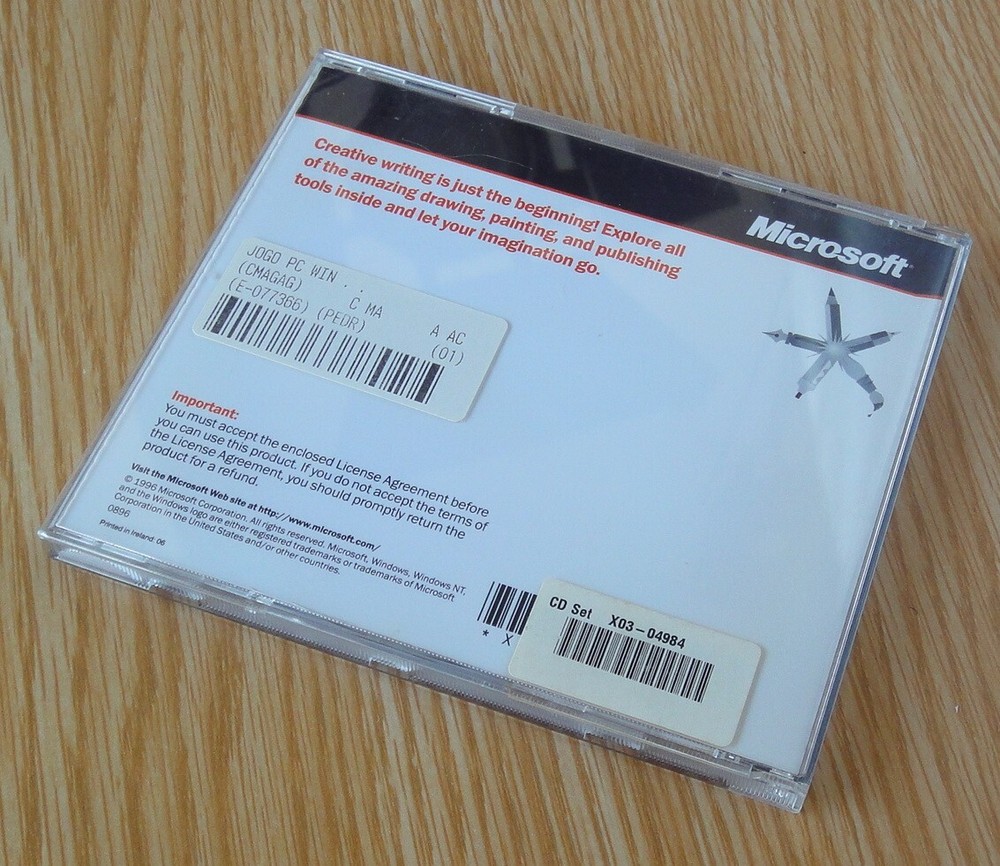 Microsoft Creative Writer 2 CD-Rom Software Windows 95, En -Nr.Mint 1996 Ages 8+
