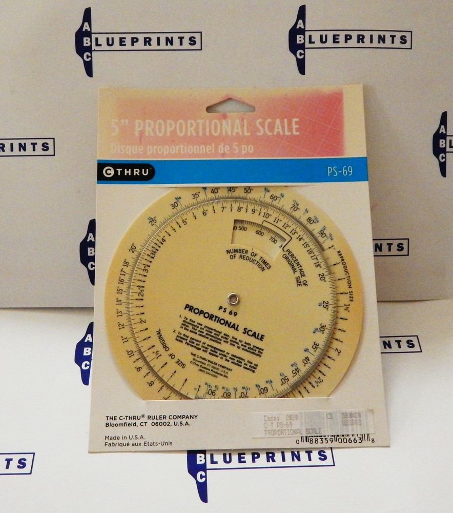C-Thru Rotating Proportional Scale PS-69 For Enlarging And Reducing