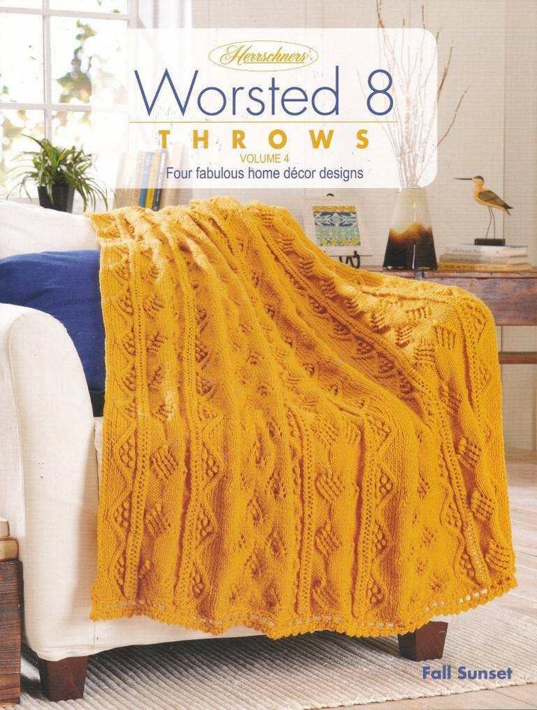NEW HERRSCHNERS WORSTED 8 THROWS VOL. 4 GREAT DESIGNS