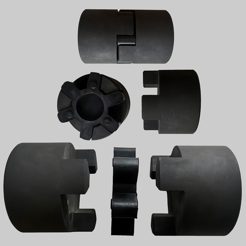 4 Sets L099/L100 Jaw Coupling Insert NBR Rubber L-Jaw Coupler Sets Black