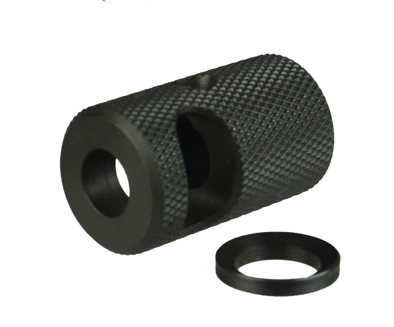 All Steel Compact Muzzle Brake Compensator Both Knurled and Smooth Finish