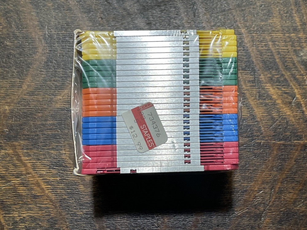 3.5" Computer Disks - 25 - Memorex - HD - Rainbow Pack - 1996 - Unopened