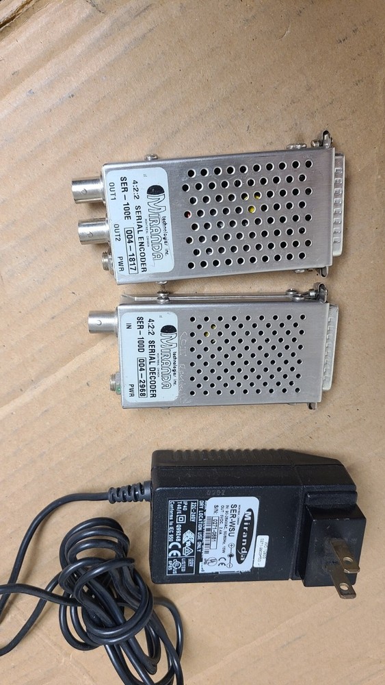 MIRANDA SER-100E 4:2:2 Parallel To Serial Encoder +100D Decoder Serial to Paral