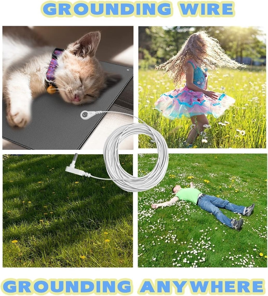 15ft Grounding Cable for Mat, Sheet & Pad - Replacement Wire