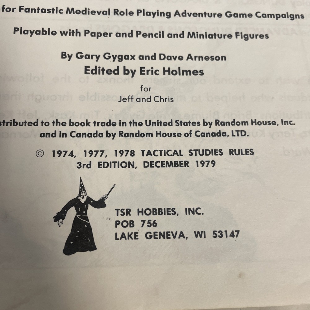 D&D Blue Rules Book - Dungeons and Dragons 2001