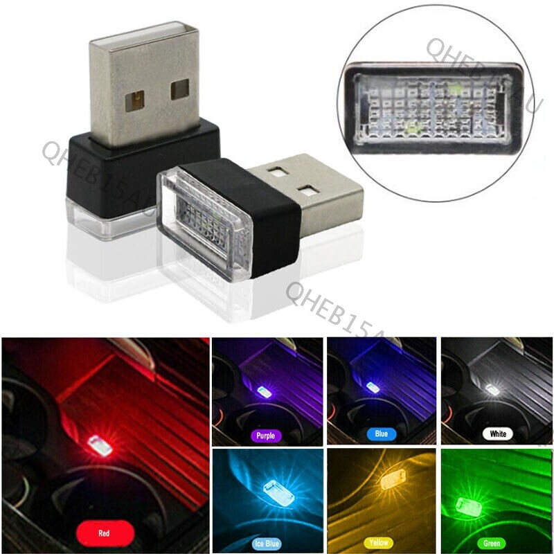 1x Mini USB LED Car Interior Light Neon Atmosphere Lamp Bulb Accessories 22H