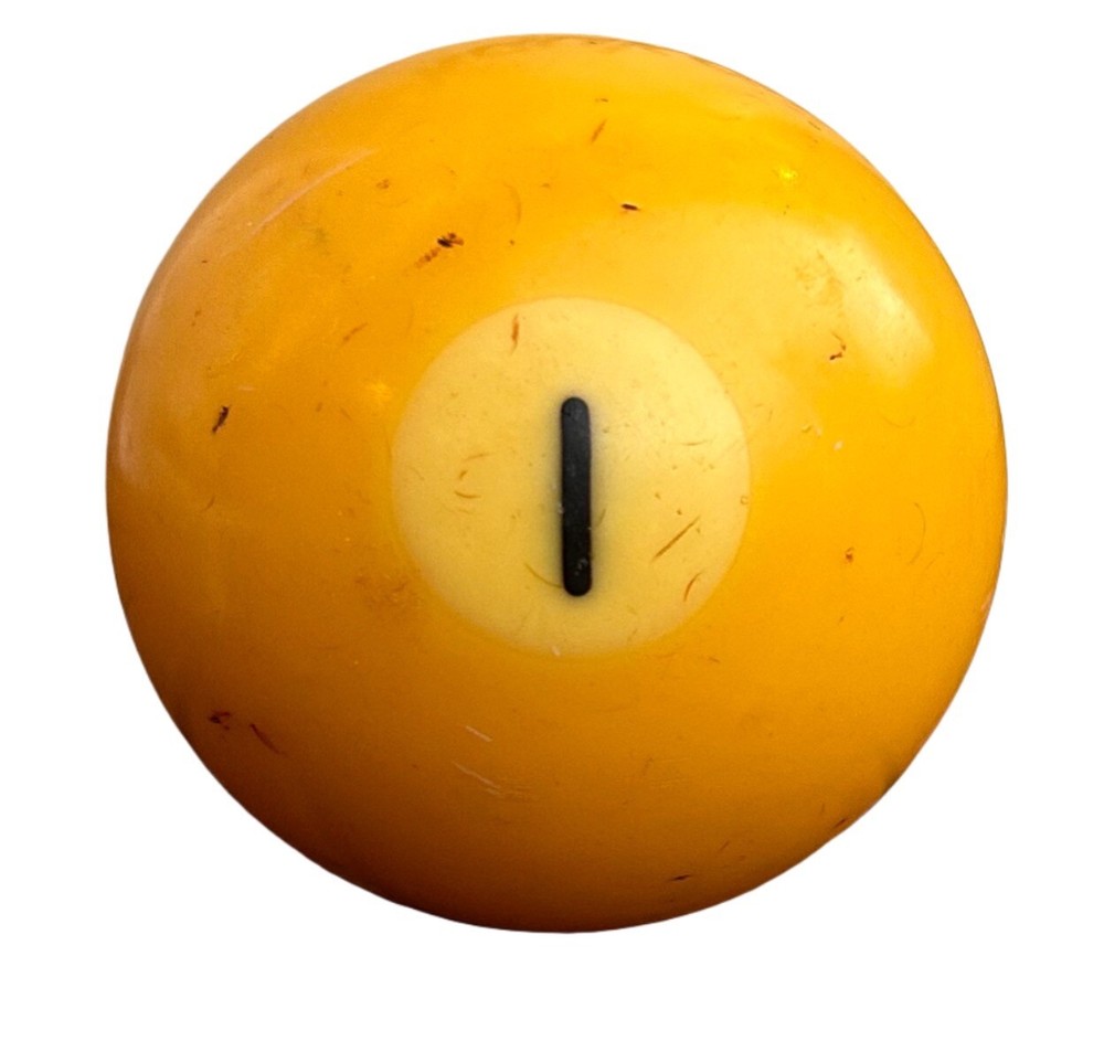VTG Pool Ball Number 1 One Yellow Solid 2.25”