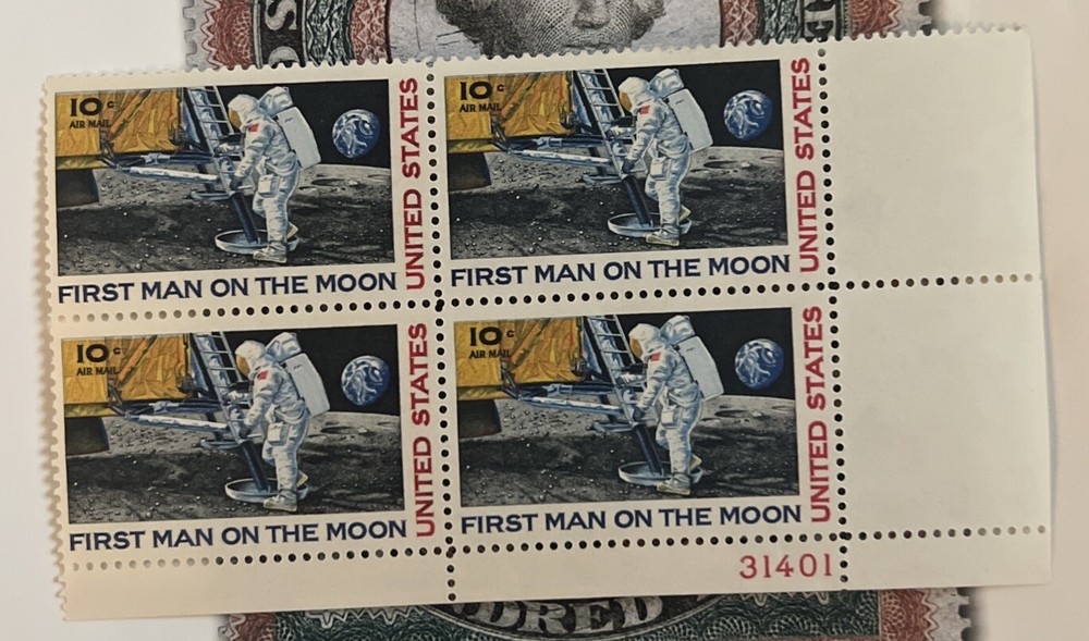 C-76 Plate Block Airmail Stamps
