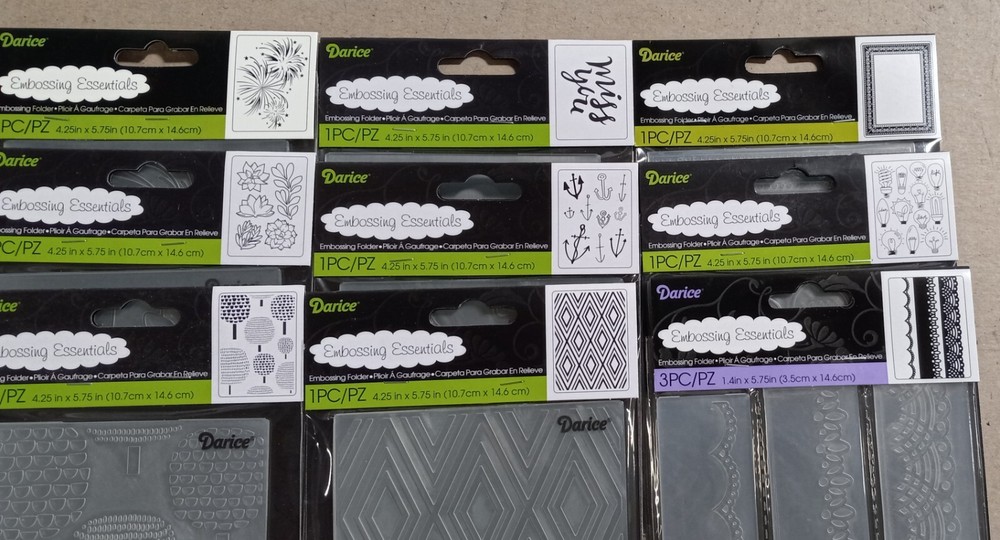 Darice EMBOSSING Folders lot of 19