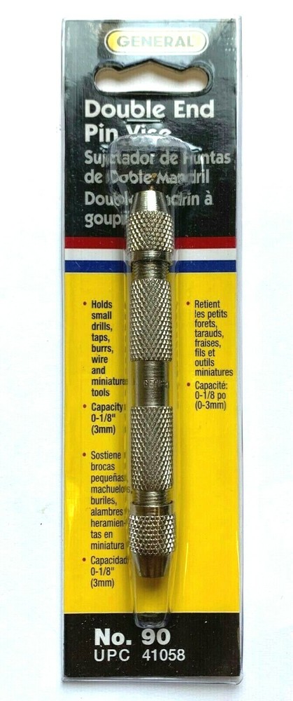 GENERAL #90 DOUBLE END PIN VISE 0-1/8" CAPACITY