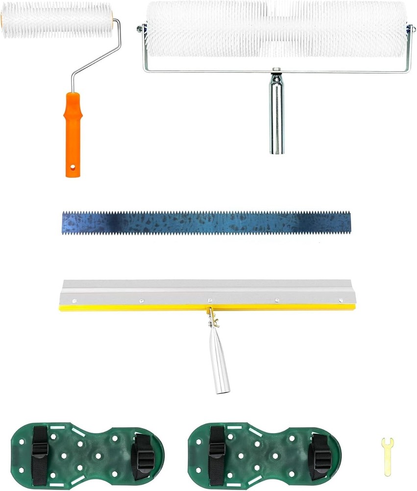 Professional Self-Leveling Tool Kit for Flooring: Rollers, Spike Shoes & Scraper