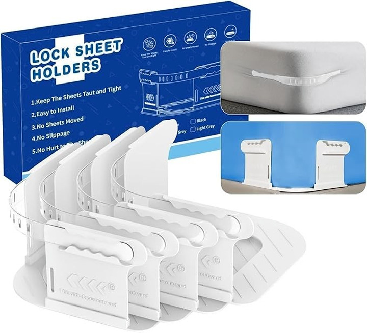 Bed Lock Sheet Holders 4 Pack Bed Sheet Holder