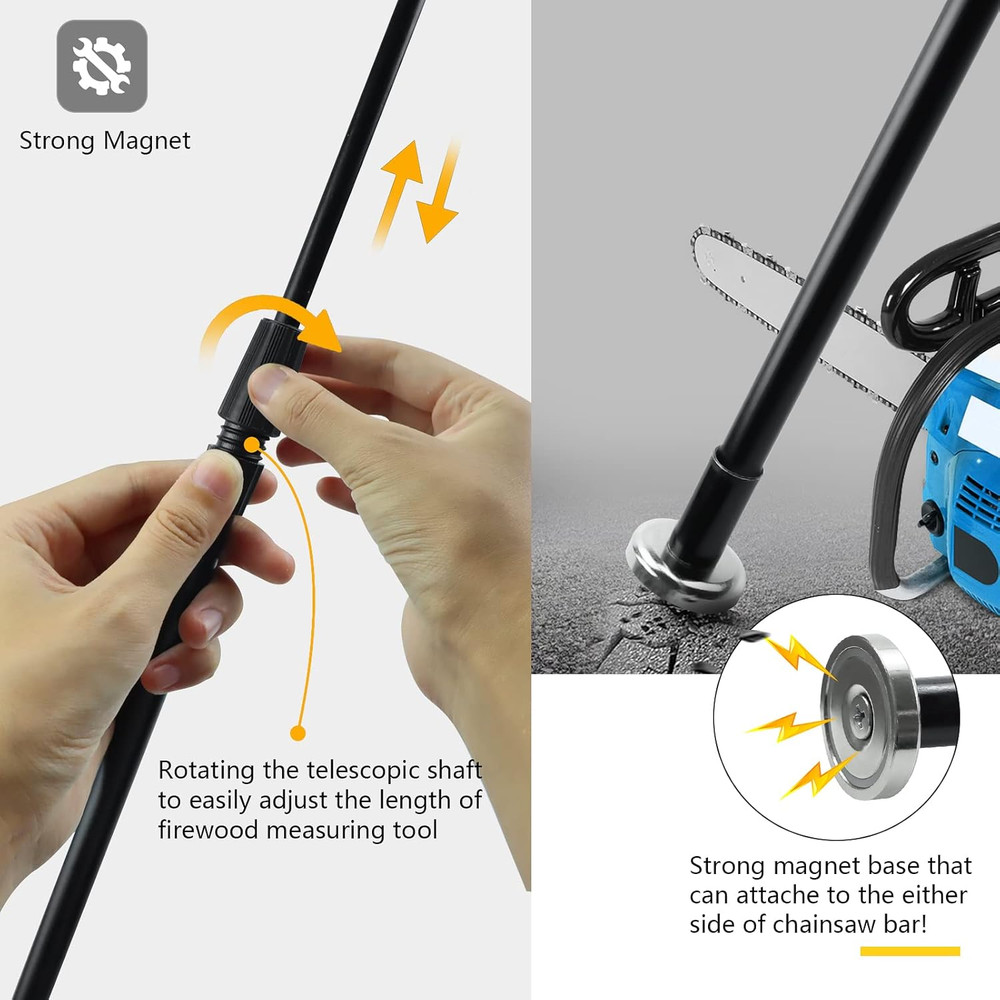 Firewood Measuring Tool, Adjustable Firewood Cutting Tool Freely Adjust