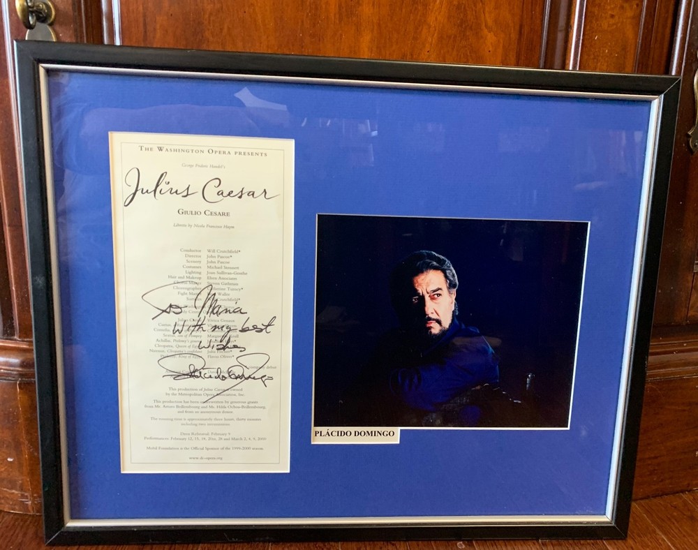 WASHINGTON OPERA " JULIUS CAESAR" PROGRAM SIGNED BY PLACIDO DOMINGO TO MARIA!