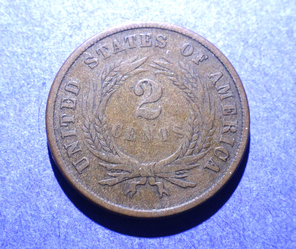 1866 Two Cent piece VG/F PRICE DROP