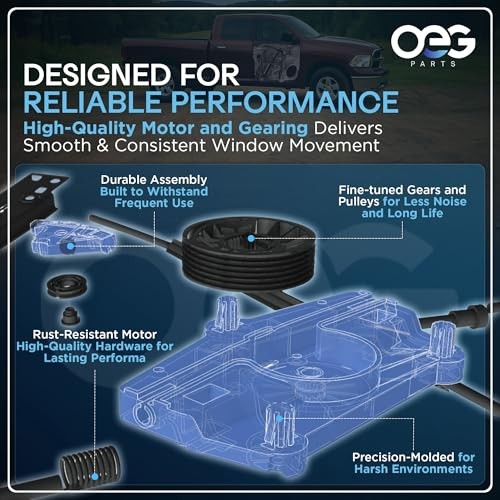 OEG Parts New Window Regulator W/Motor Front Drivers Front Driver Side (LH)