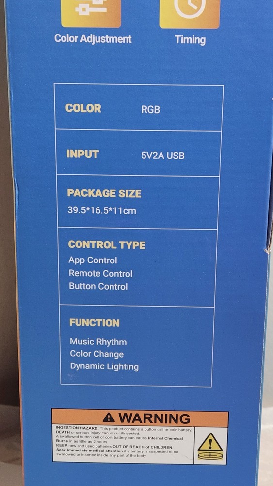 Floor Lamp 2 Pack RGB LED Color Changing USB Dynamic Lighting App Remote Control