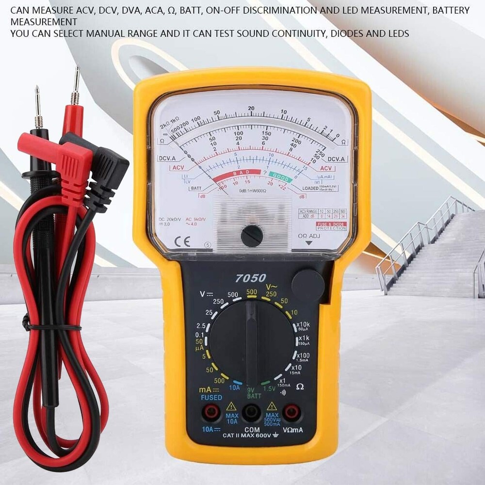 KT7050 Professional ACV DCV DVA Tester Meter Battery Measures Analog Multimeters